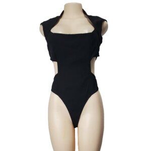 Fashion Nova women's black bodysuit size M